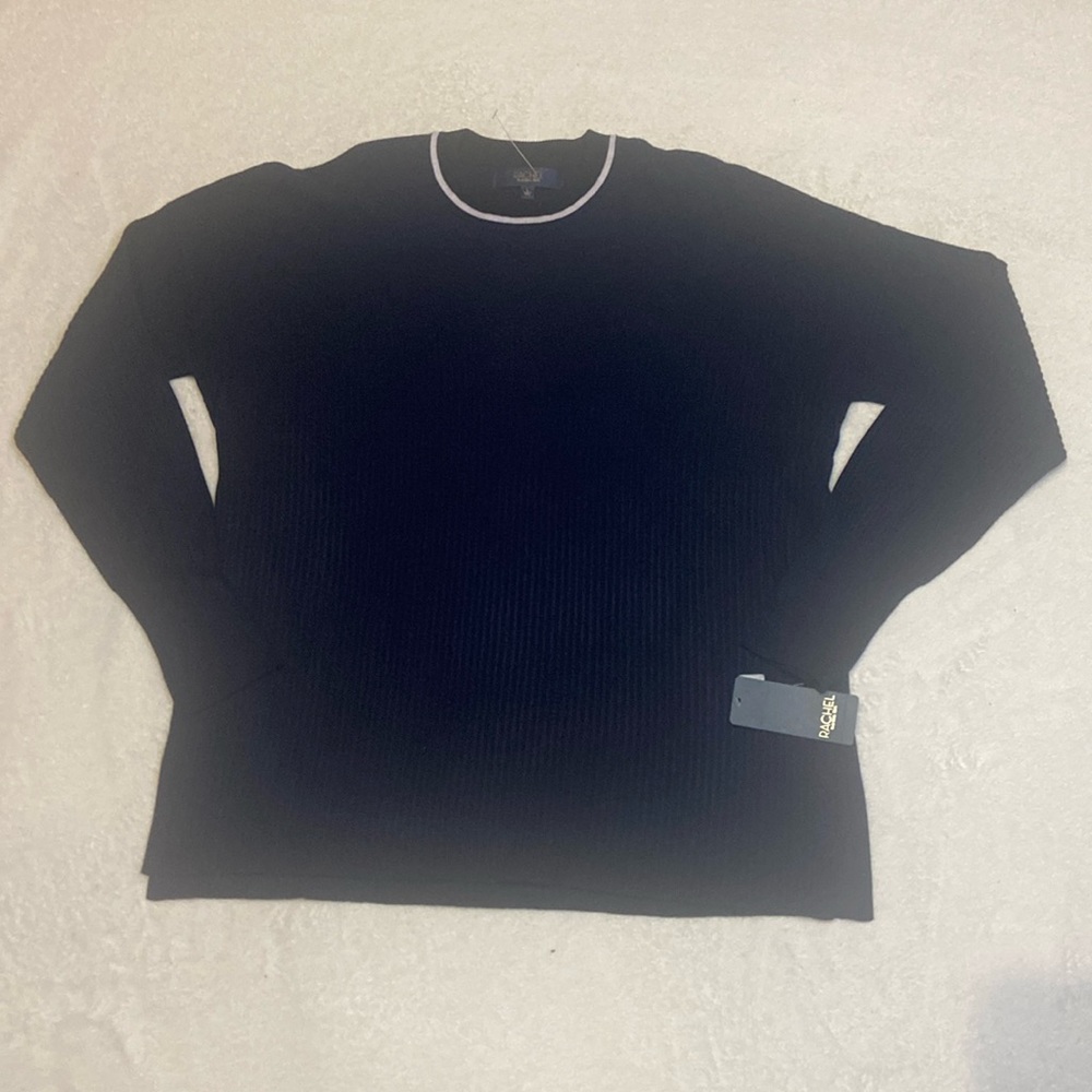 RACHEL RACHEL ROY Size L NWT Navy Ribbed Knit Sweater